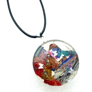 Statement Snap pendant with handmade 30mm snap SJ30 simple round StyleDot